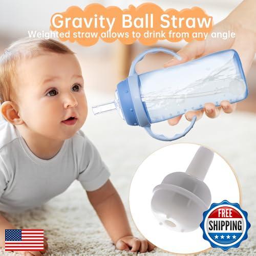 Replacement Straws for NUK Learner Straw Cup 10oz, 4PCS Silicone Gravity Ball - Picture 4 of 5