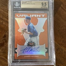 Jarred Kelenic Autographed 2018 Leaf Valiant Orange Prospect #/ 35 BGS 9.5/10