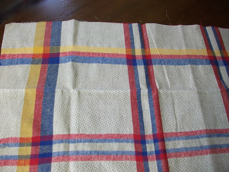 Carré 156 x 156 cm de toile des Vosges carreaux torchon - Photo 4/4