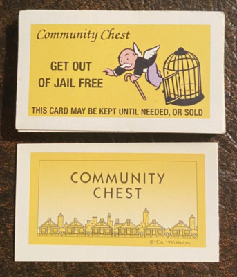 Monopoly Deluxe Edition - 16 Community Chest Cards