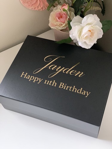 Personalised Name Birthday Luxury Magnetic Closure Gift Box Hamper Rigid Boxes - Picture 4 of 12