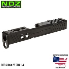 NDZ Glock 26 Gen 1-4 Slide RMR Optic Cut Stainless Steel Black Nitride TROI