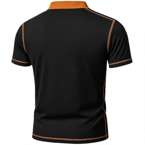 Mens Short Sleeve Henley Shirt Casual Slim Shirts Button Tops Blouse - Picture 4 of 9