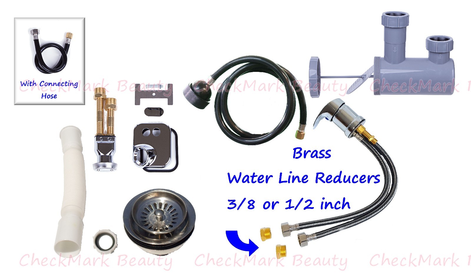 Shampoo Bowl faucet spray hose vacuum breaker Salon Equipmen