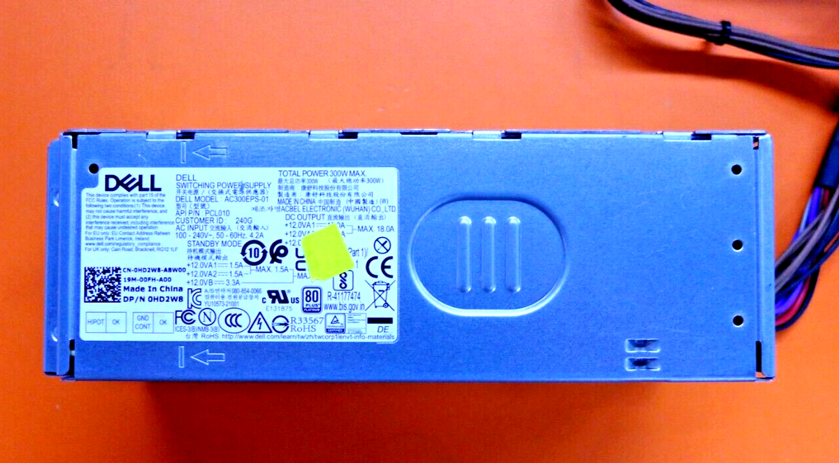 Genuine Dell Precision 3460 3660 300W Power Supply AC300EPS-01