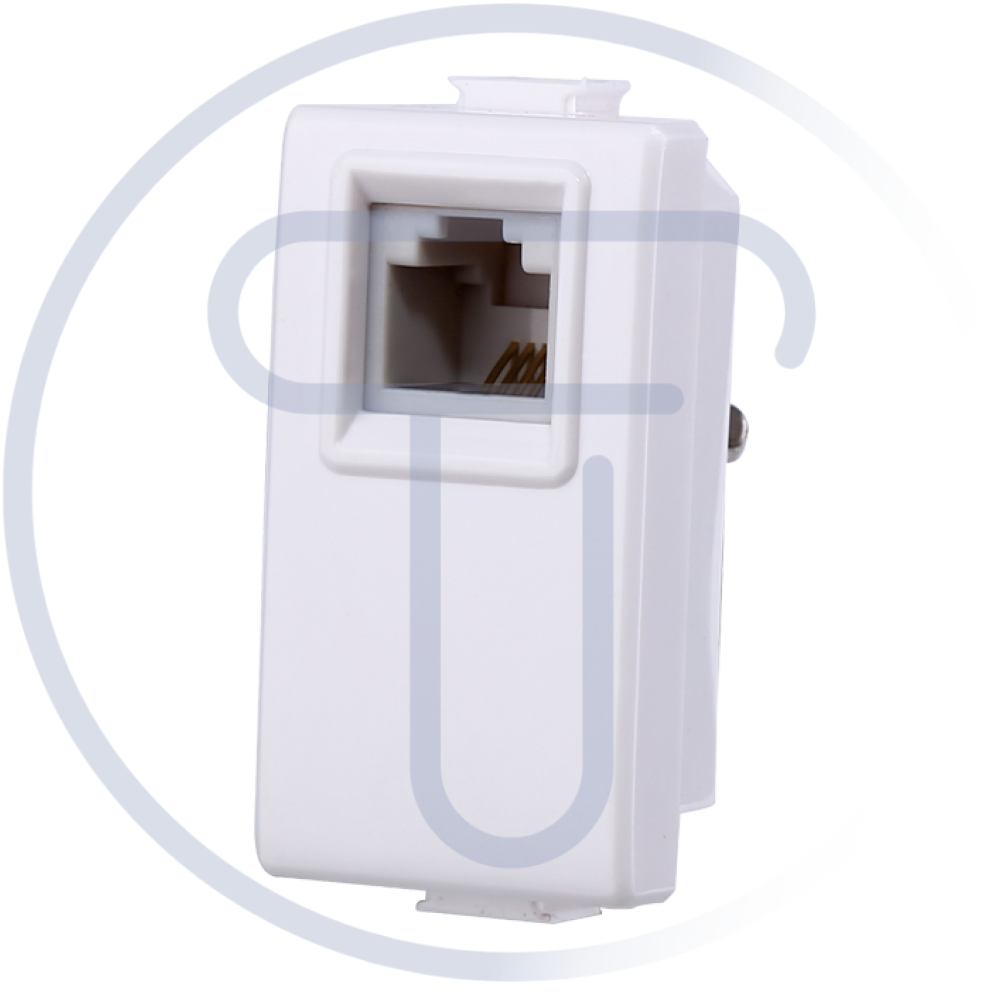 Presa Telefonica Singola BG Electrical 8BTM/1 – Bianca, Elegante, Con Coperchio A Vite