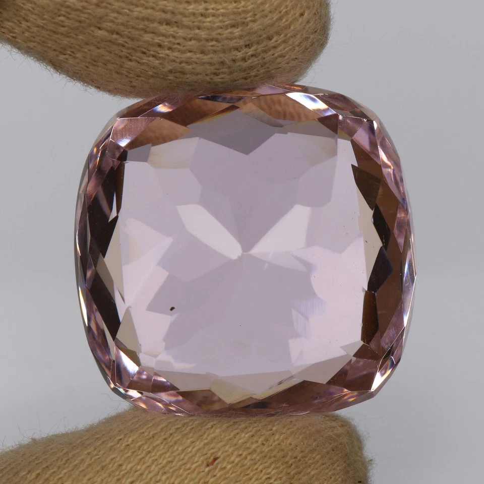 Beautiful Baby Pink Topaz 71.75 CT Faceted Cushion Cut Loose Gemstone 4 Jewelry - Image 4 of 4