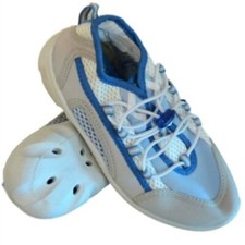 Sand N Sun Girls Gray  Blue Aqua Socks Water Shoes beach