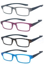 Retro rectangular Full Lens Reader Reading Glasses Hang Neck Spring Temple