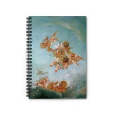 Flying Cherubs By Boucher Spiral Notebook - Ruled Line for Creative Minds