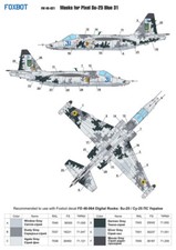 Masks for Sukhoi Su-25  Blue 31  , Ukranian Air Forces 1/48 Foxbot FM48-022