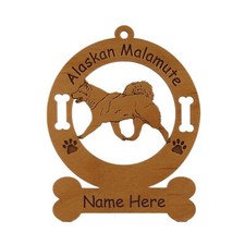 Alaskan Malamute Gaiting Ornament Personalized With Your Dogs Name 3517