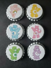 Care Bears Bottle Caps for Crafting Funshine Good Luck Cheer Grumpy Share Take C