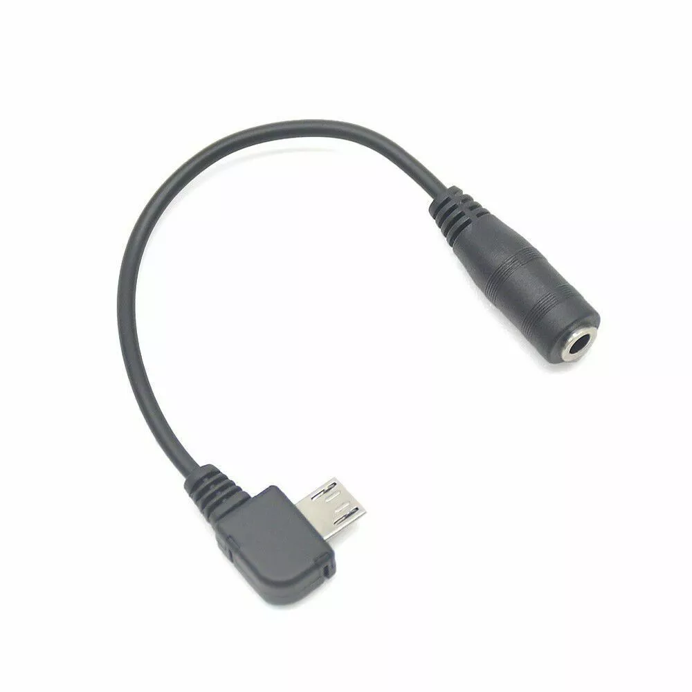 Adapter Cable Headphones Micro USB Corner 90° Male/Earphones Jack 3.5  Female