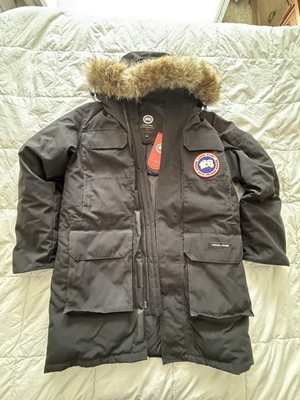 Canada Goose Men s Black Long Down Hooded Parka Coat, Size L Citadel Parka