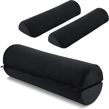 Neck Pillow for Sleeping Round Roll Pillow Including 2 Pack Half Moon Cervica...