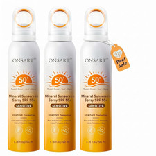 Reef Safe Mineral Sunscreen Spray SPF 50 , Zinc Oxide Sunscreen, Broad Spectrum