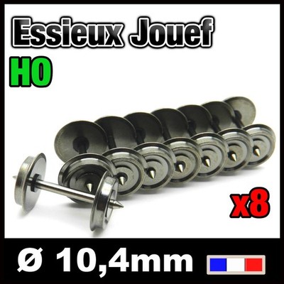 12 essieux HO avec roues en métal isolées