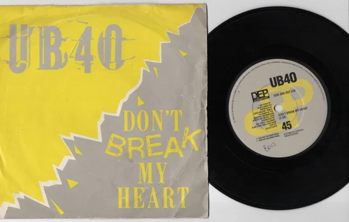 UB40 - 'Don't Break My Heart' 7" 45rpm PS DEP INTERNATIONAL VG/VG 1985 (DEP 22)