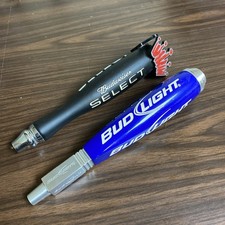 Budweiser Lot of 2 Beer Tap Handle/Knob Set - Bud Light Bud Select,
