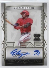 2022 Leaf Trinity Clear Gold Foil 32/50 Elijah Green #CA-JJ1 Auto 0c3e