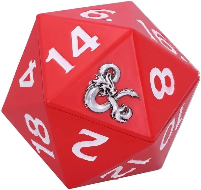 Boîte à dés D20 Dungeons & Dragons le cadeau idéal pour rôliste