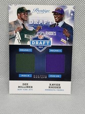 2013 Prestige NFL Draft Materials Combo /299 Xavier Rhodes Dee Milliner #7