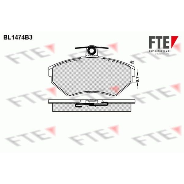 Fte BremsbelÄGe Satz Vorne Passend FüR Seat Arosa Cordoba Ibiza Inca Toledo Vw C-image