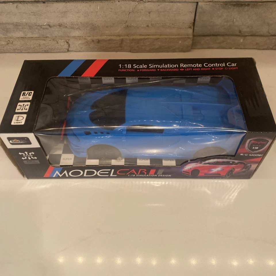 Bugatti BLUE Remote Control Racing Car High Speed 1/18 scale Rechargeable - Image 2 of 4