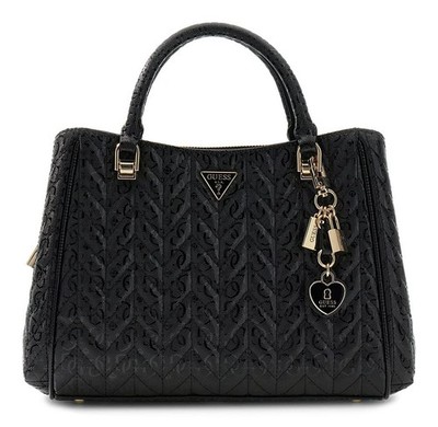 GUESS Stacey Girlfriend Satchel Handtasche Umhängetasche Tasche Black schwarz