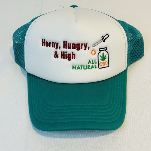 CBD Hat Horny, Hungary, & Hight All Natural CBD  Trucker Snapback