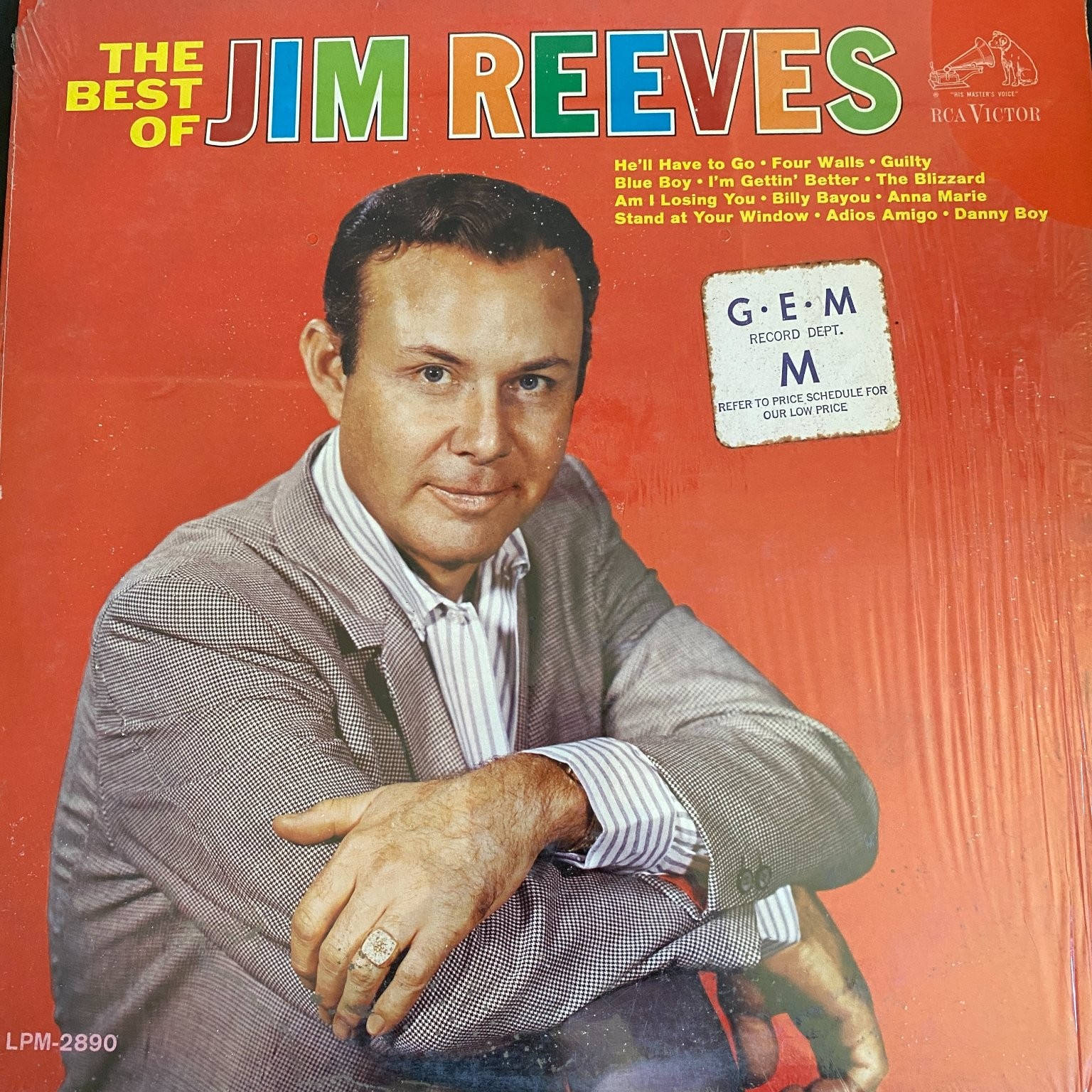 Jim Reeves – The Best Of LP Record 1964 RCA Victor Country Mono 33 RPM
