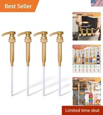 4 Pcs Coffee Syrup Pump Dispenser - Works as Skinny and Torani Syrup Pump - F...