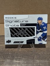 2018 19 Upper Deck Anthony Cirelli Engrained Signature Shots Rookie /249 #RSS-AC