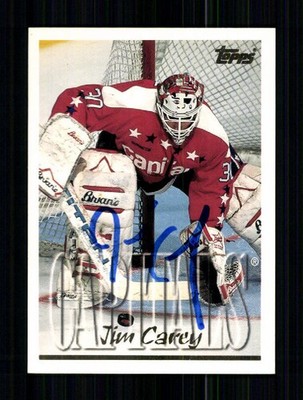 Jim Carey NHL USA TOPPS Traiding Card Original Signiert + A 253323