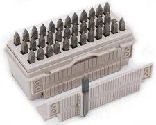 1 mm （3/64）Letter and Number Stamp Set with Patented Alignment Tool Box – A–Z...