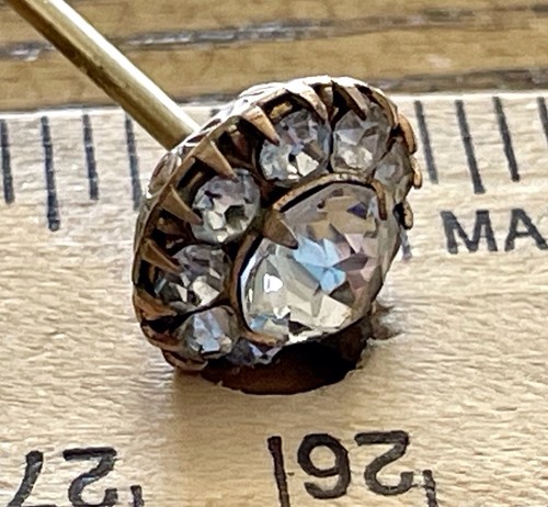 Elegante viktorianische Hutnadel Messing & Kristall Strass (10)… Messing… 8”… SCHÖN! - Bild 7 von 11