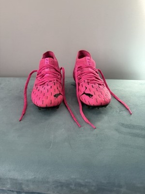 Pink Puma future 6.1 netfit fg/ag soccer cleats size 2C