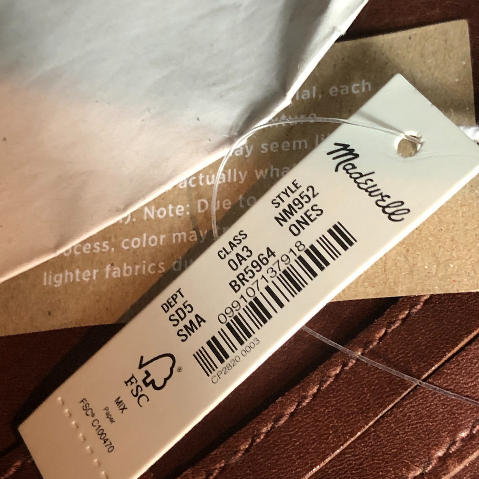 MADEWELL DEF 100% Leather Transport Bucket Bag Soft Mahogany NM952