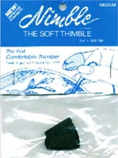 Nimble Thimble NT-M Leather  W/Metal Tip-Medium (3Pk)