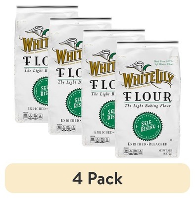 Self Rising Flour 4 Pack 5 lb Bags W/ Presifted & All Purpose Use New