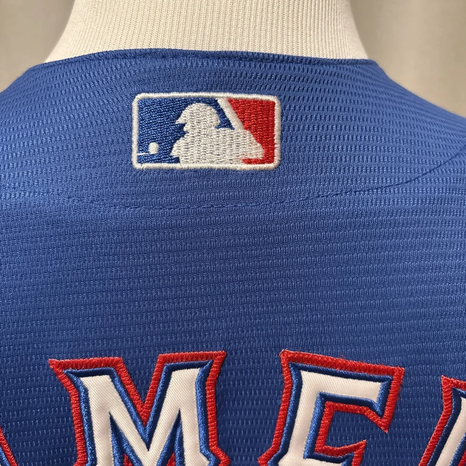 CAMISETA AZUL COLE HAMELS TEXAS RANGERS MLB AUTÉNTICA MAJESTUOSA #35 TALLA MEDIANA Foto 2 de 4