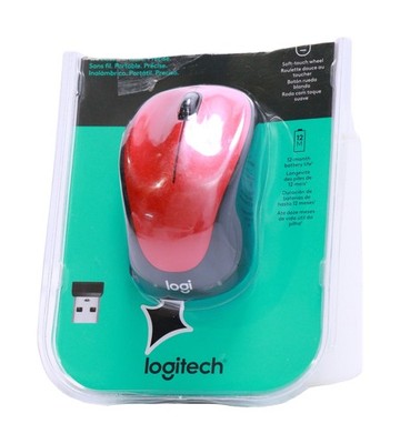 Logitech M317 Compact Ambidextrous Wireless Mouse Red
