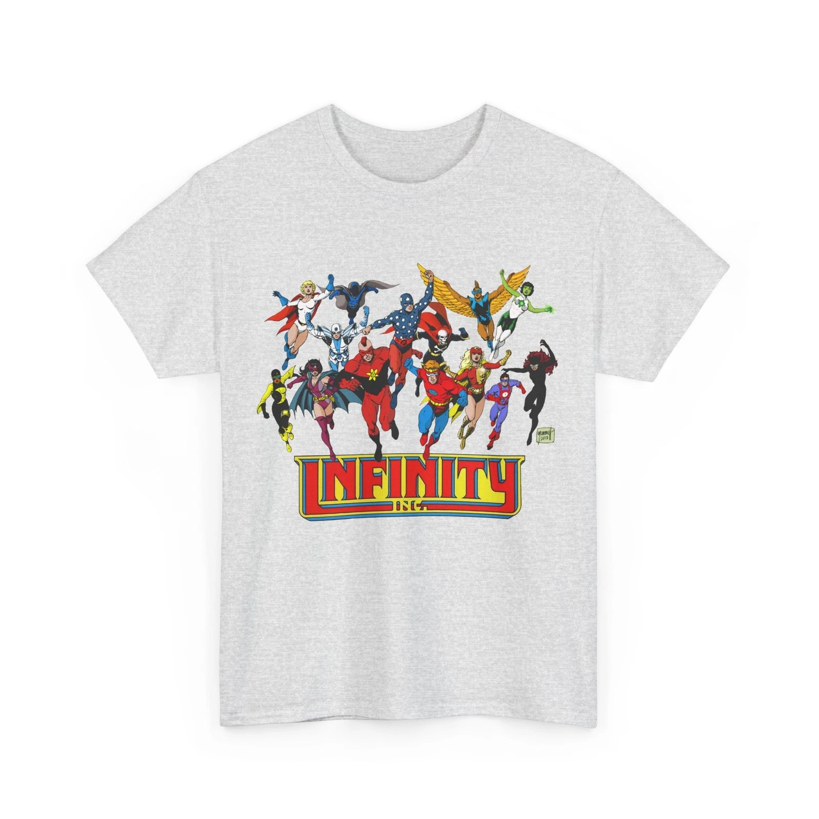 Infinity Inc Shirt - Tom Grummett Art - Jade, Obsidian, Huntress - DC Comics