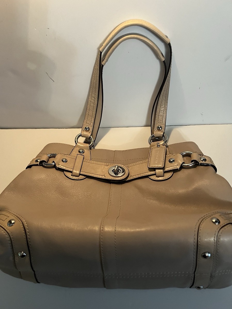 【COACH】コーチ　キャリーケース Coach Carly Ivory Leather Carryall Satchel J0873-13236 Cream