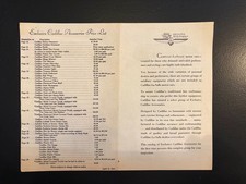 1931 Cadillac Lasalle Price List Roadster Phaeton Catalog Page Vintage 1931 Cadillac Lasalle Price List Roadster Phaeton Catalog Page Vintage