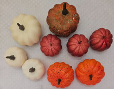 Lot Of 9 Assorted Size  Color Pumpkins Fall Decor/ Thanksgiving Decor DIY Craft