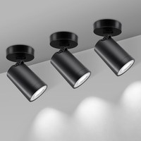 Deckenstrahler 1-Flammig Schwarz 360° Verstellbar GU10 FüR KüChe Flur