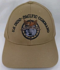 U.S. Indo-Pacific Command Logo The Corps Beige Baseball Cap One Size