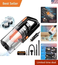 Powerful Corded Car Vacuum Cleaner - Lightweight, High Suction & Space Saver